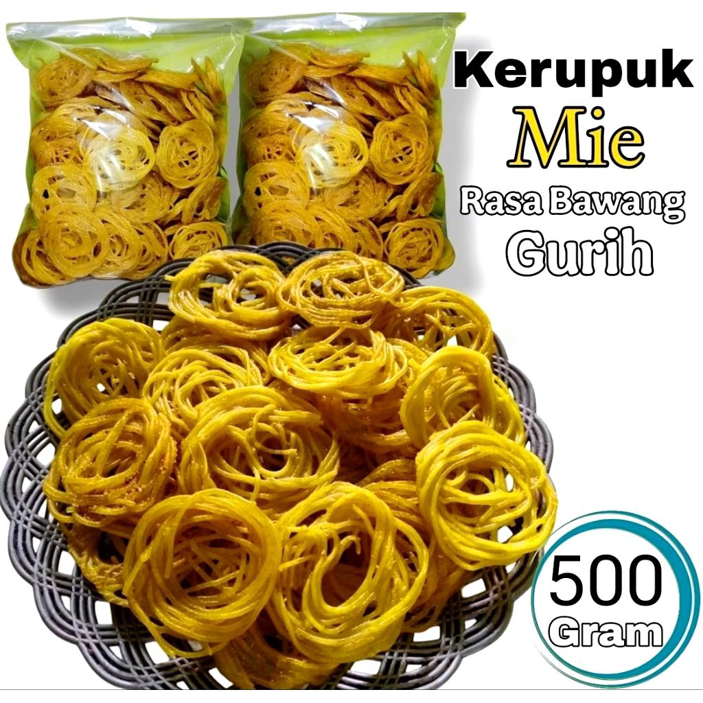 

Kerupuk Mie Kuning Mentah Isi 500 Gram dan 1 Kg