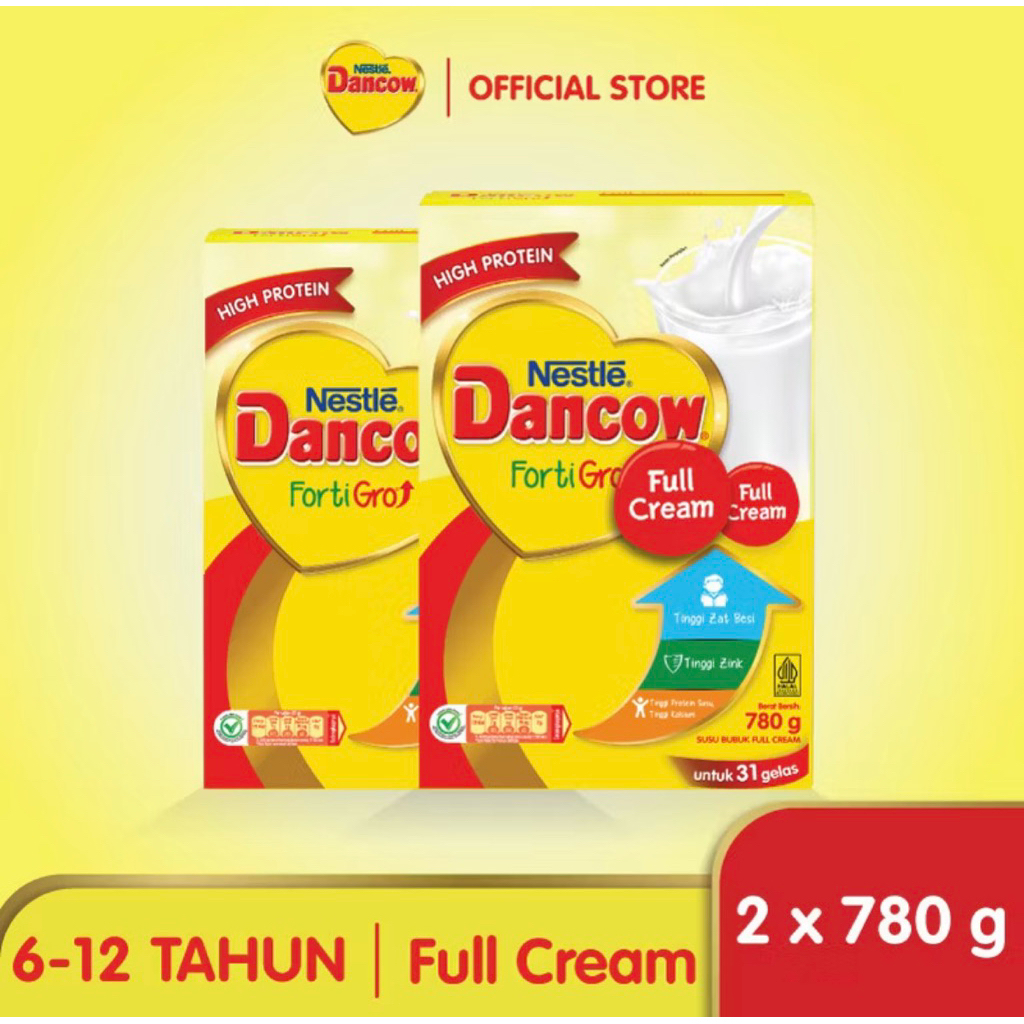 

Dancow fortigro full cream 2pcsX780g super hemat