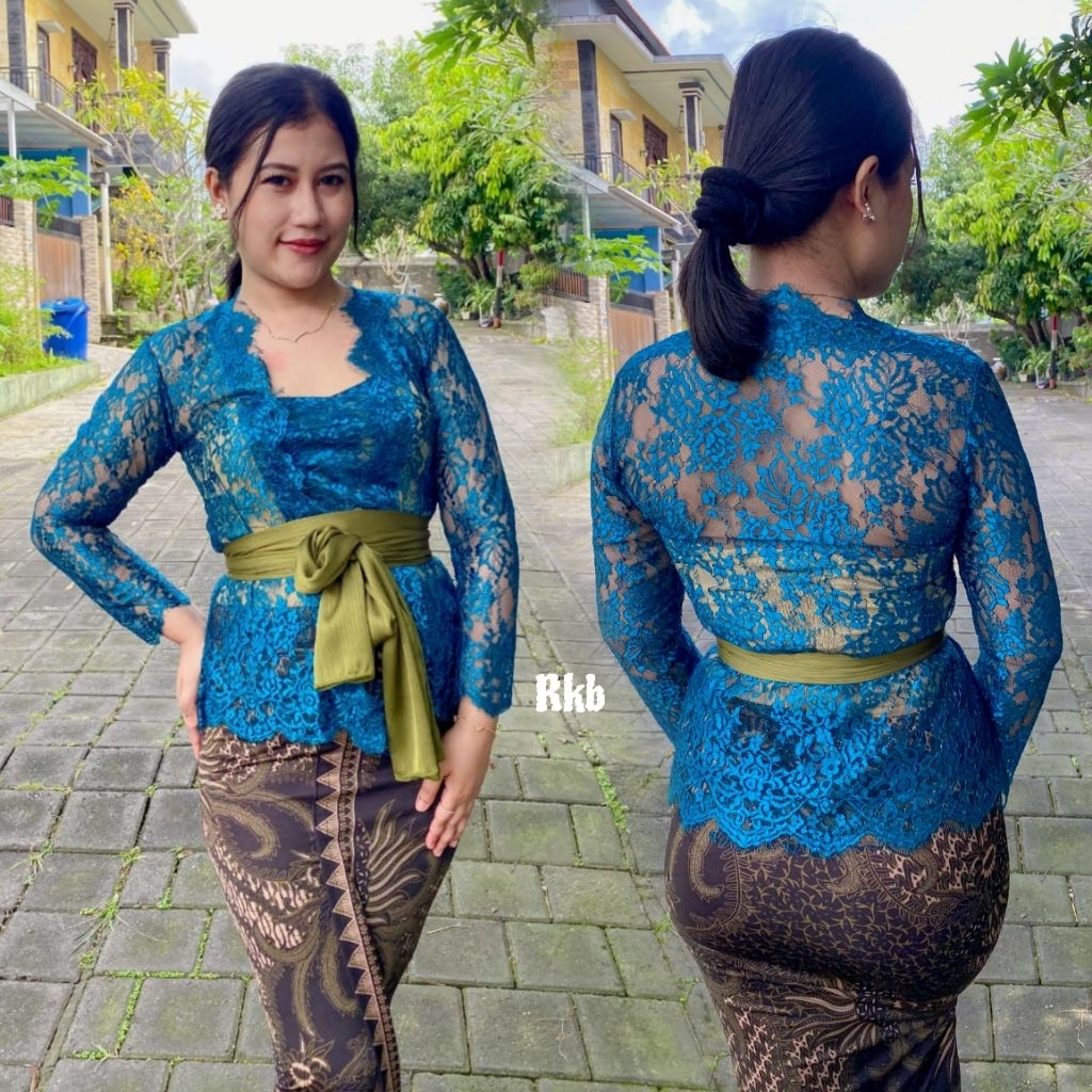 Terbaru ATASAN brokat lengan panjang /kebaya brokat jadi /kebaya francis /kebaya bali