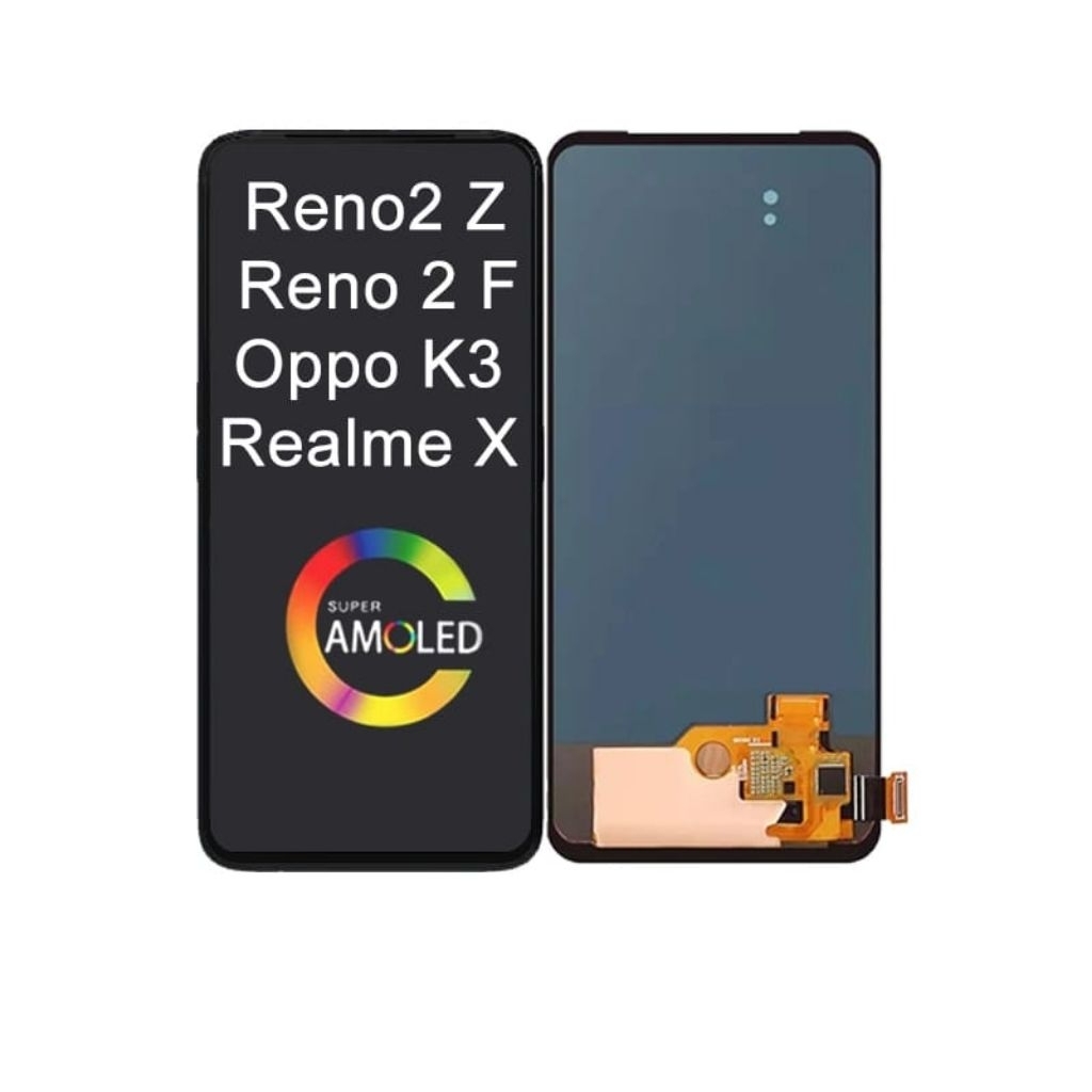 LCD FULLSET AMOLED RENO 2Z / 2F / REALME X / OPPO K3 ORIGINAL FINGERPRINT AKTIF TOUCHSCREEN LCD HP L