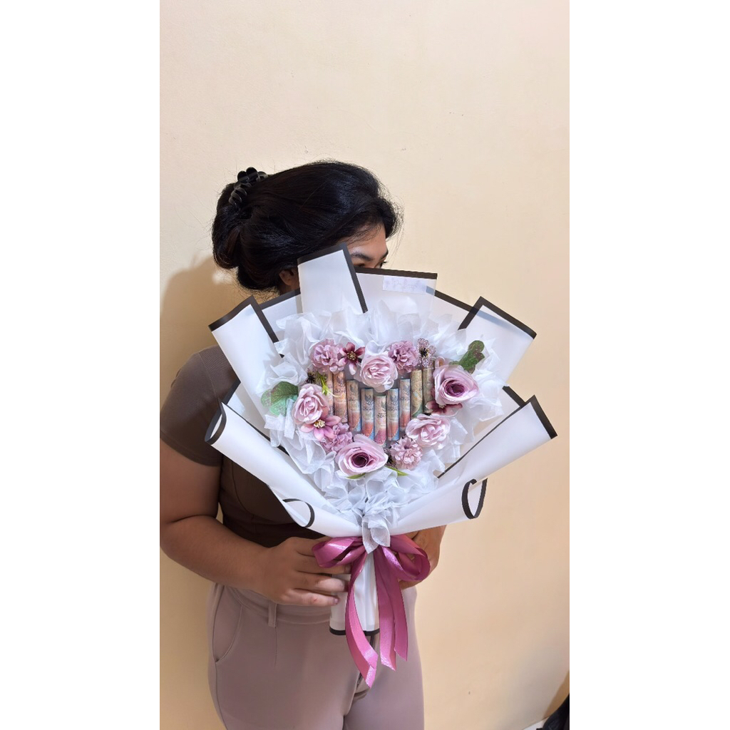 Bouquet Uang Asli - Heart Series / Buket Uang - Kado wisuda "Ulang tahun" Gift