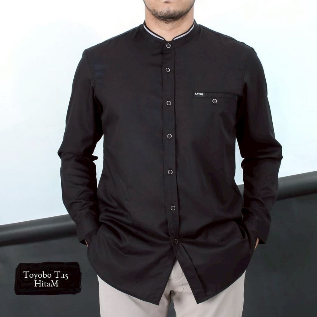 Saviq - Kurta Koko Lengan Panjang Polos Elegan