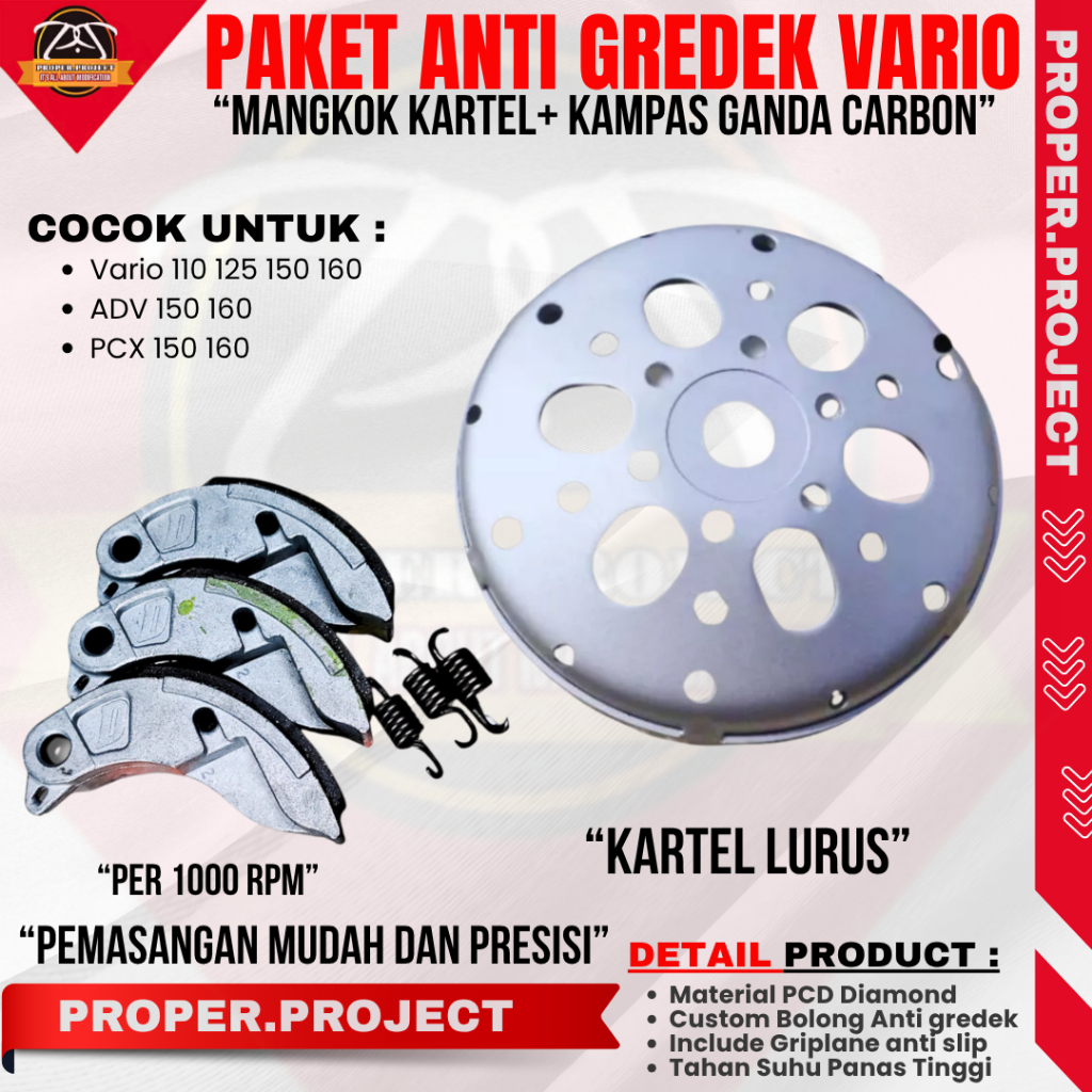 Solusi Anti Gredek Vario 125 150 160 Paket Anti Gredek Vario Adv Pcx Paket Mangkok Plus Kampas
