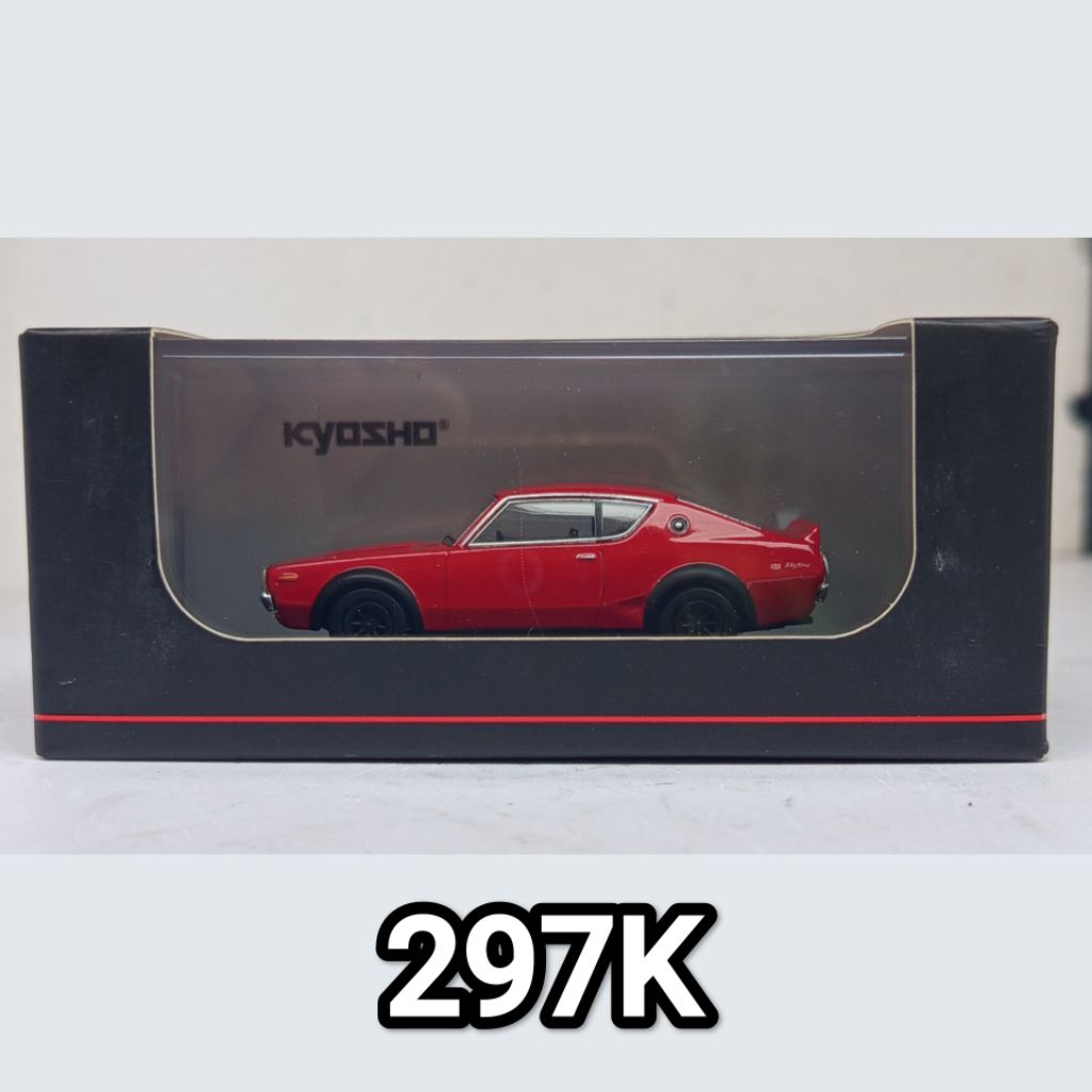 Diecast Mini Scale 64 Kyosho Nissan Skyline 2000 GTR Kenmeri Merah