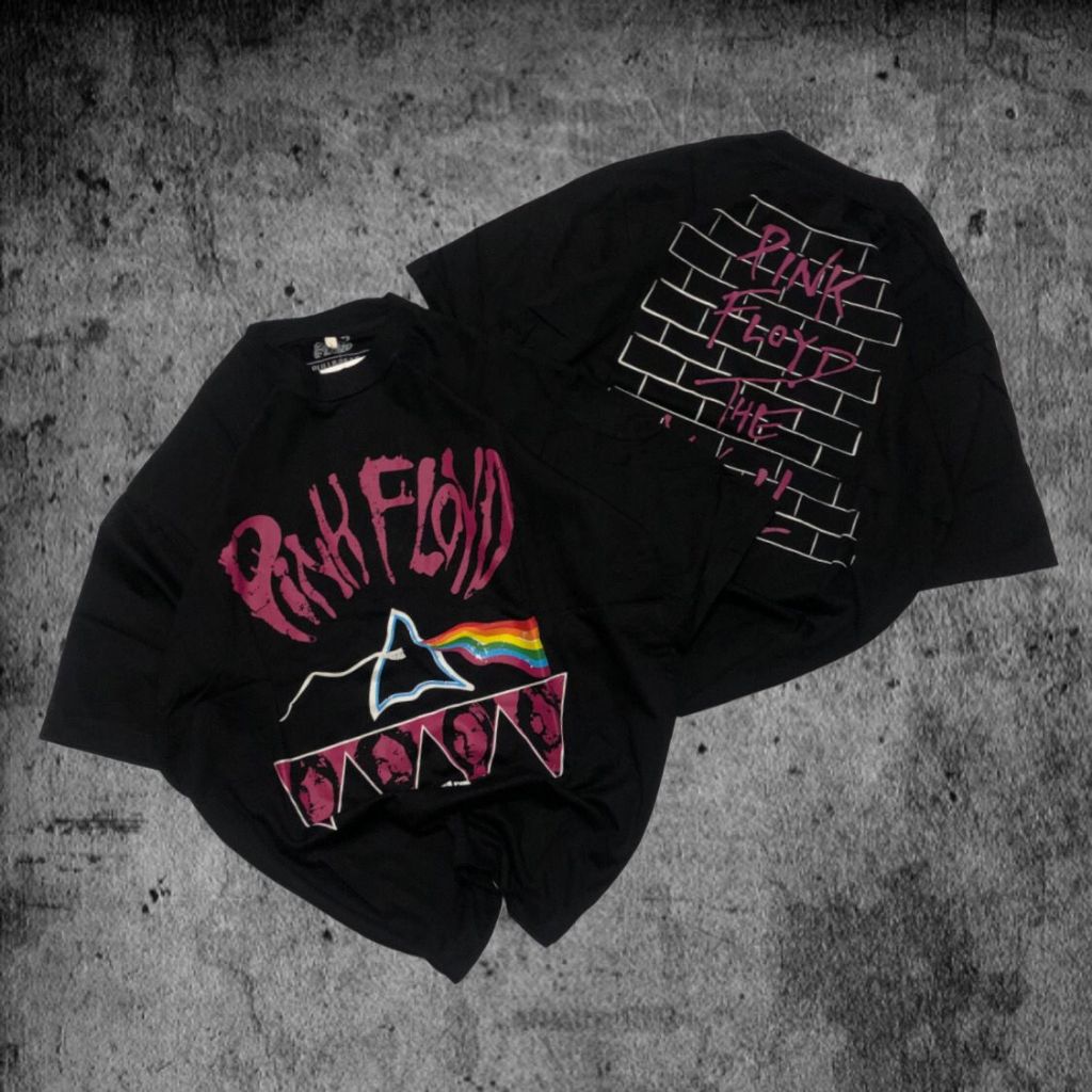 Baju Kaos Pull&Bear Oversize PINK FLOYD - T Shirt Band Vintage Pink Floyd The Wall Oversized Model B