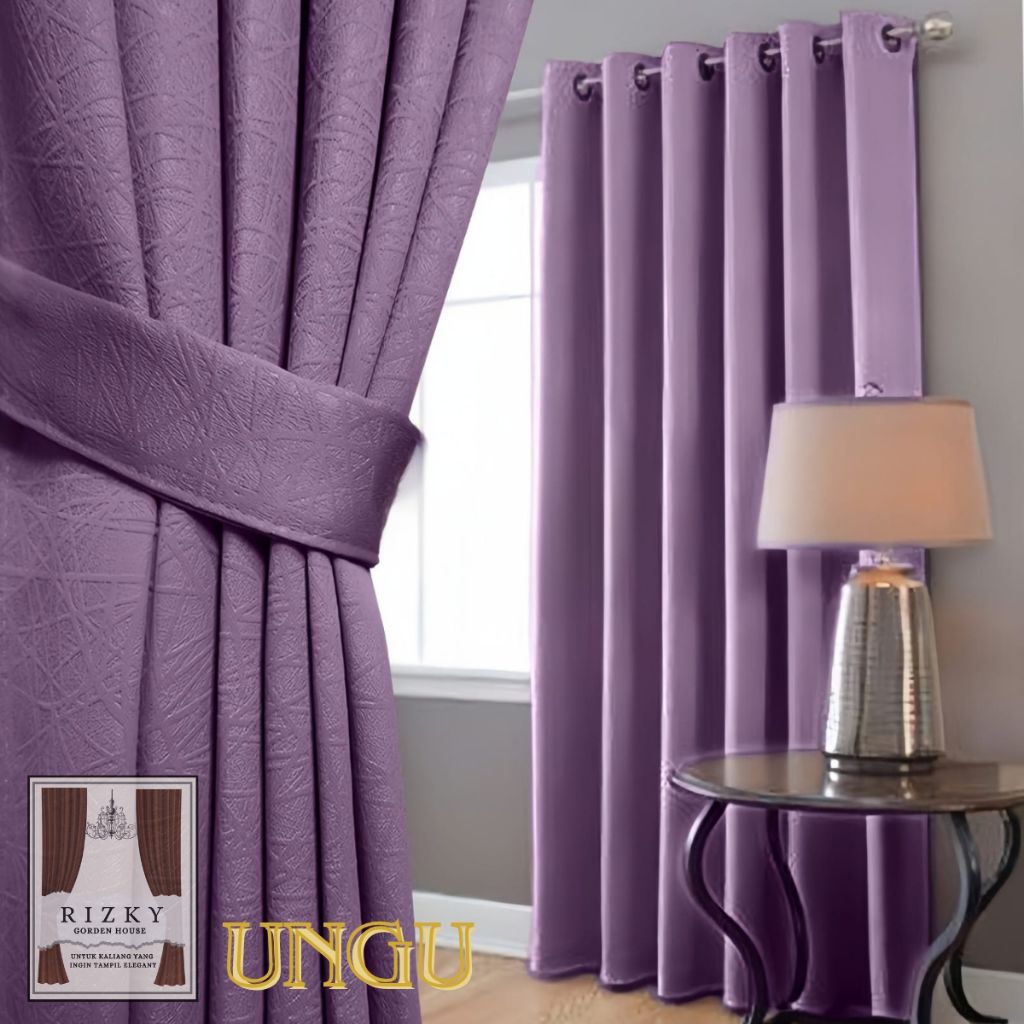 Gorden Jendela Warna Ungu | Gorden Ruang Tamu | Gorden Minimalis | Gorden jendela minimalis | Gorden