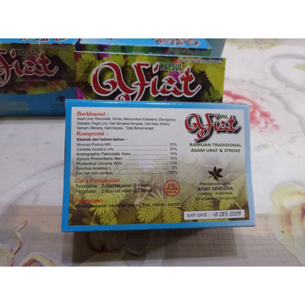 AFIAT OBAT HERBAL RAMUAN TRADISIONAL ASAM URAT,  STROKE DLL