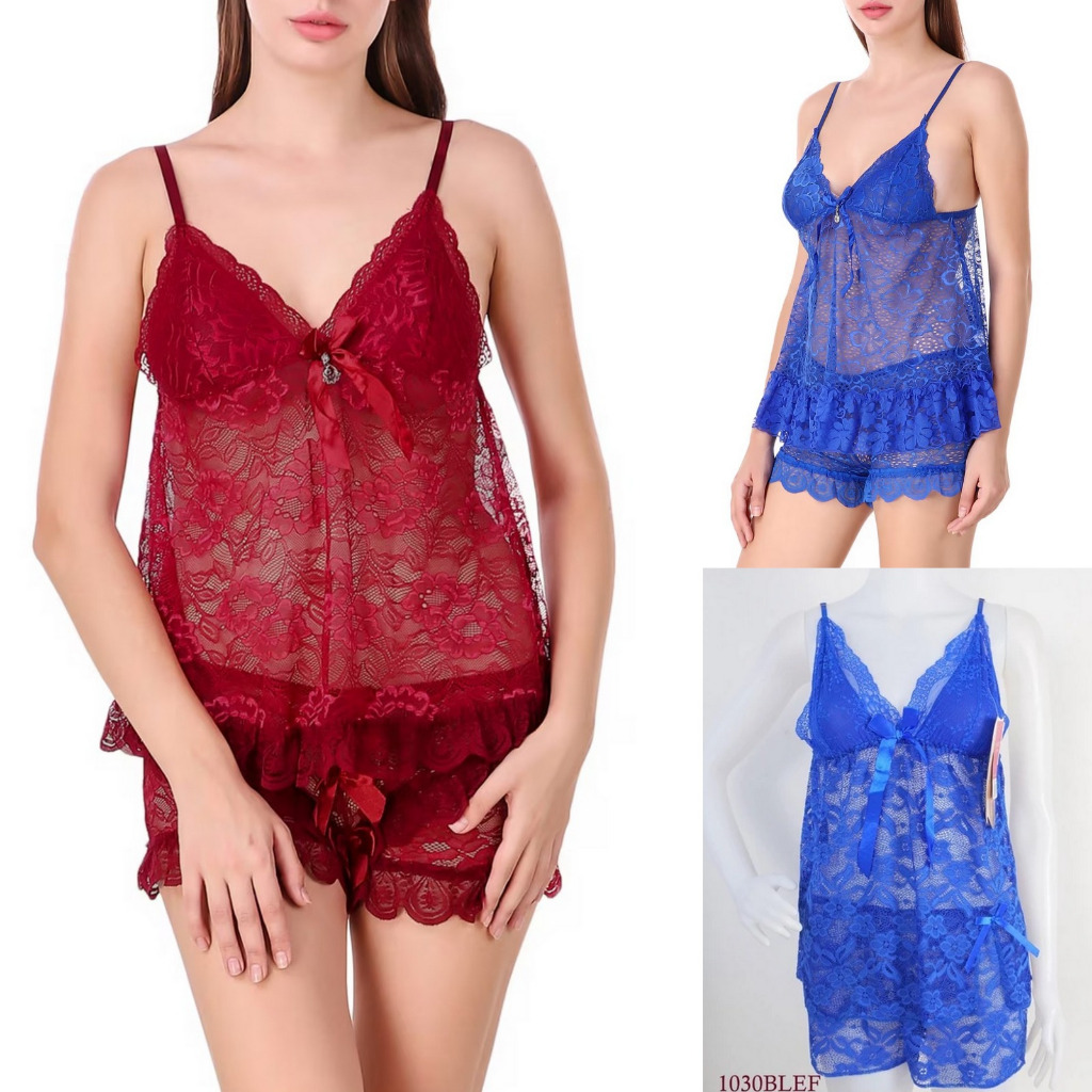 Lingerie / Baju Tidur Wanita Setelan Lace FELANCY Size M L Renda Pakaian Dalam / Underwear Sexy Slee