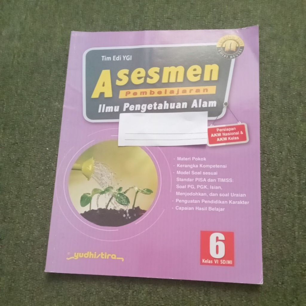 BUKU PELAJARAN IPA KELAS 6 SD/MI YUDHISTIRA TIM EDI YGI ASESMEN PEMBELAJARAN ILMU PENGETAHUAN ALAM P