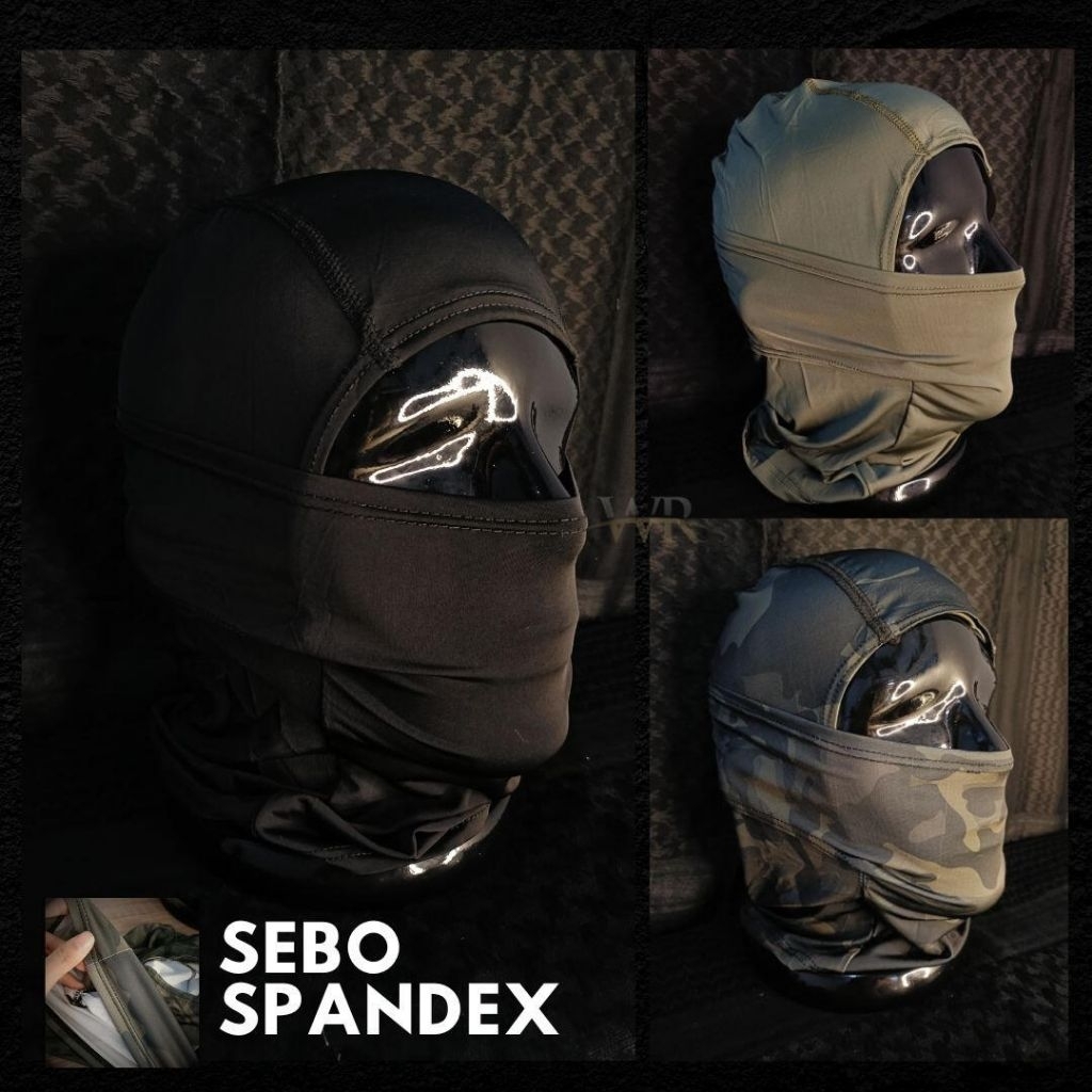Sebo Full Ninja Bahan Spandek / Sebo Tactical / Sebo TNI/Polri