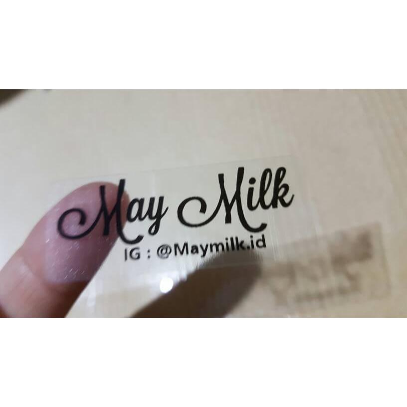 

Stiker Label Nama Waterproof Transparan Bening Tahan Air