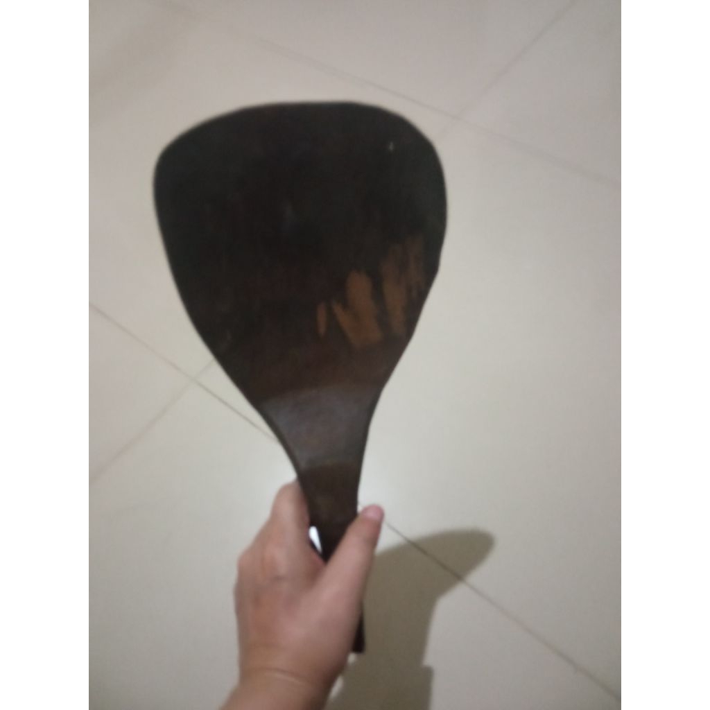 centong nasi kayu JATI  jadul lawas tua bekas pakai