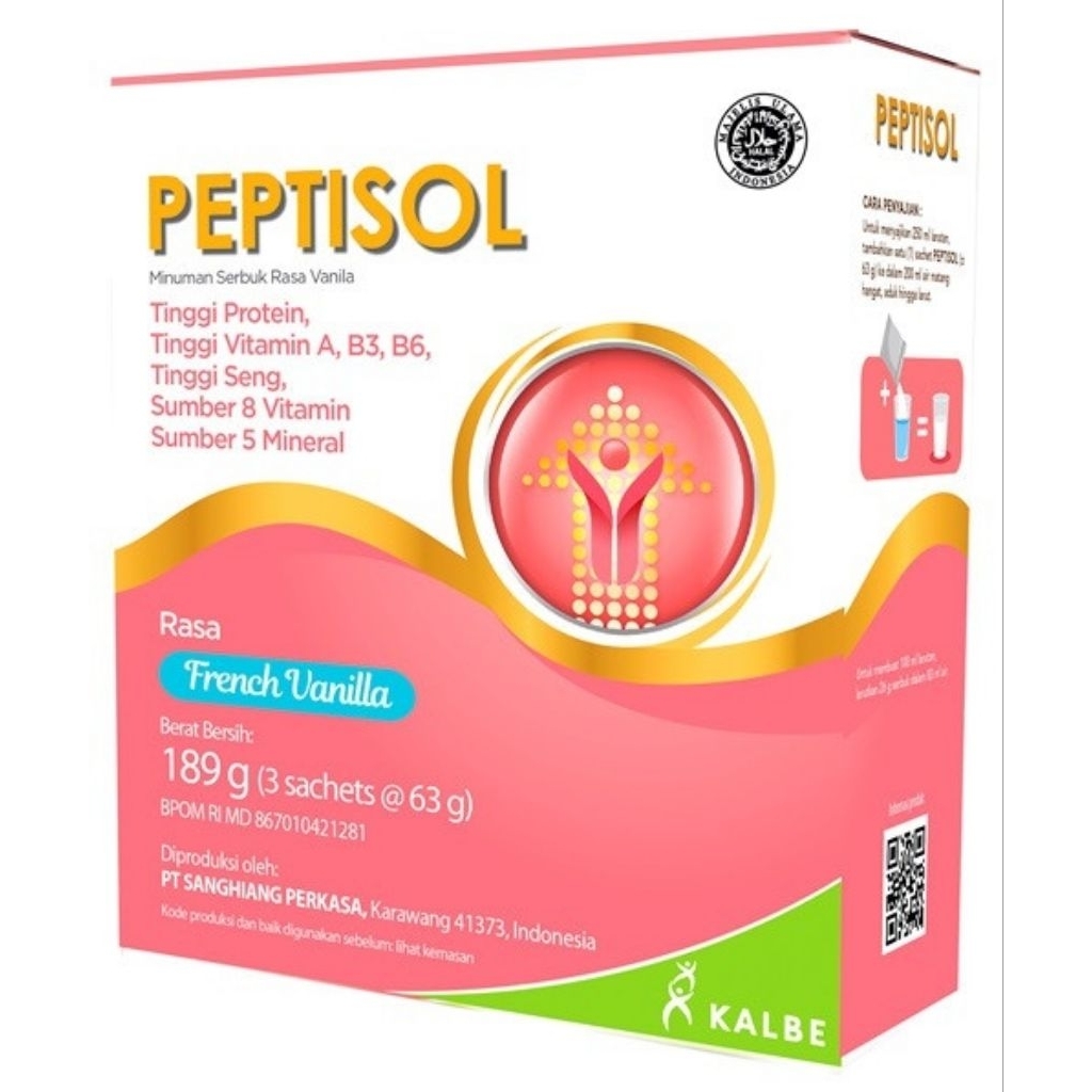 

Peptisol French Vanilla 180gram 1 sachet @60gr