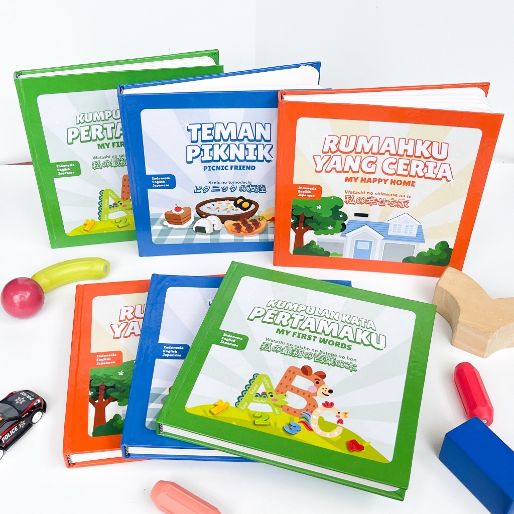 Buku Anak Tebal Buku Balajar 3 Bahasa Indonesia, Inggris dan Jepang Buku Edukasi Anak Usia 1-5 Tahun