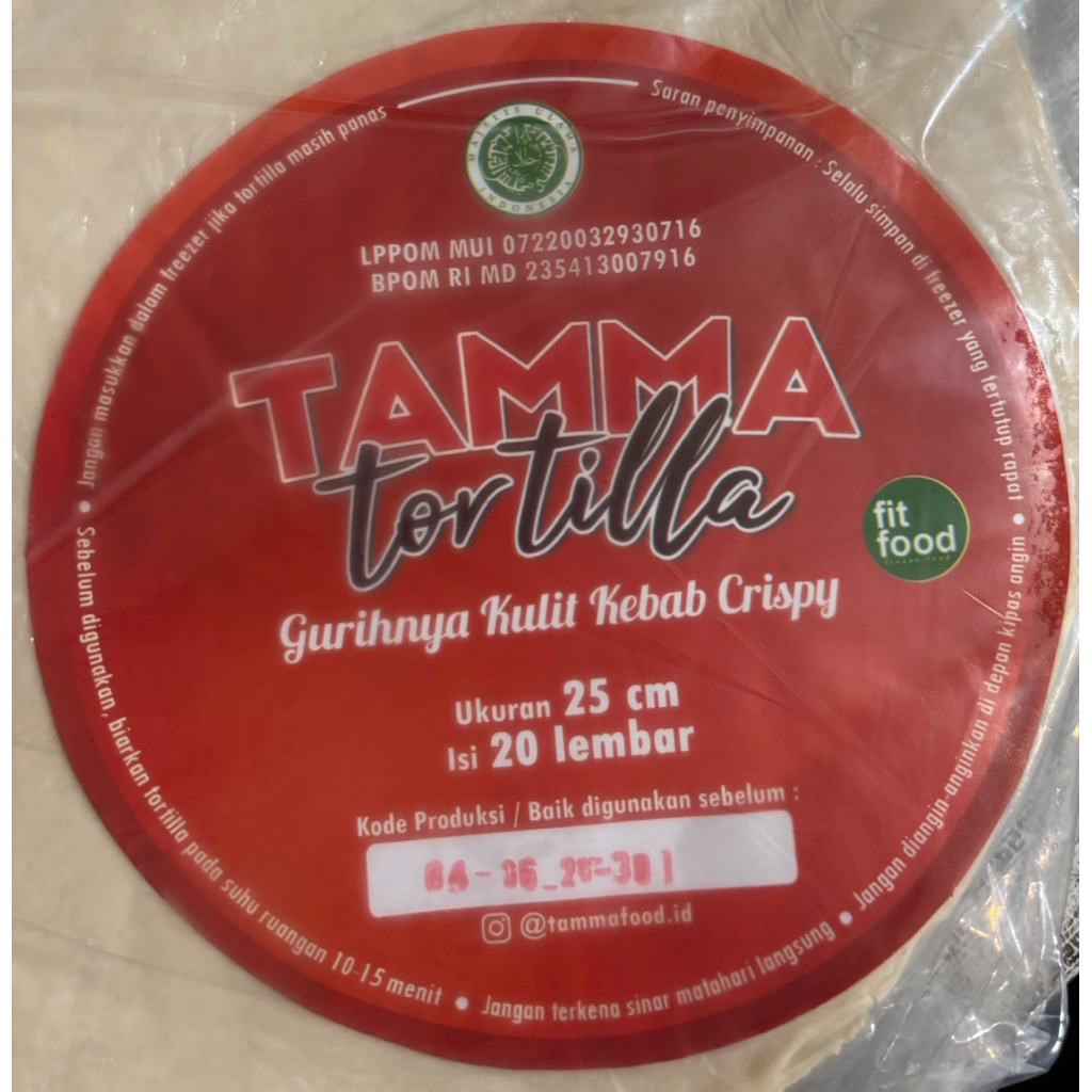 

Tortilla / Kulit kebab ukuran besar 25 cm
