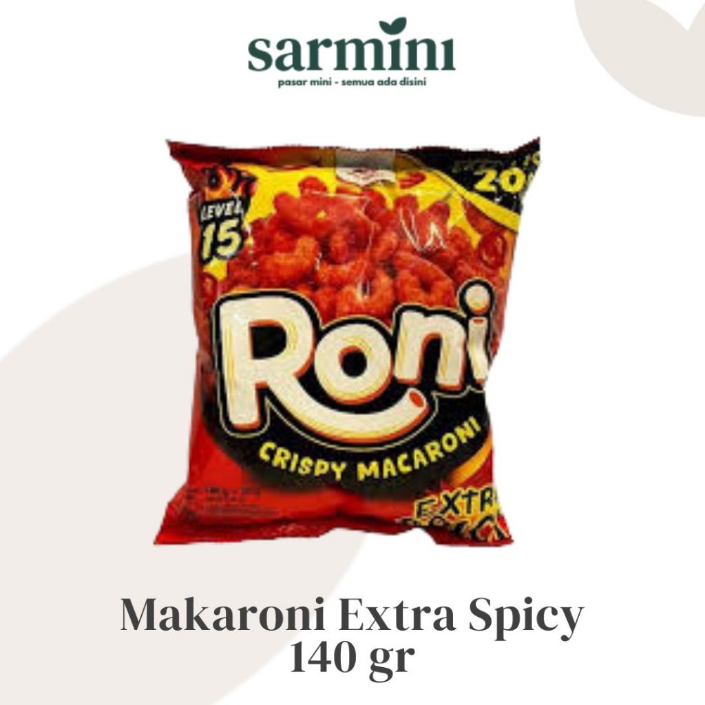 

Roni Macaraoni Crispy Extra Spicy Level 15 140gr Dua Kelinci