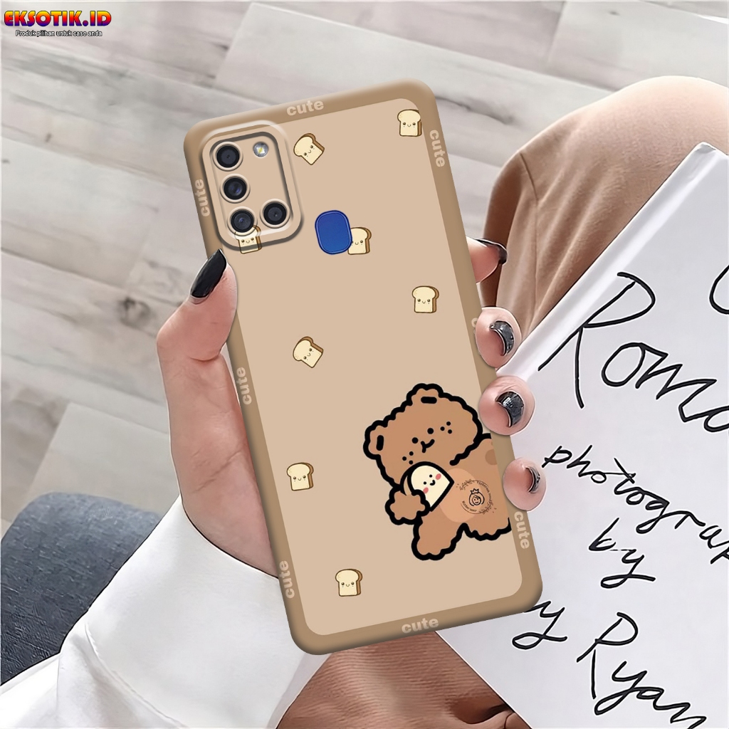Case SAMSUNG A21S - Eksotik.id - Casing SAMSUNG A21S - Case CUTE BEAR - Skin Handphone - Silikon SAM