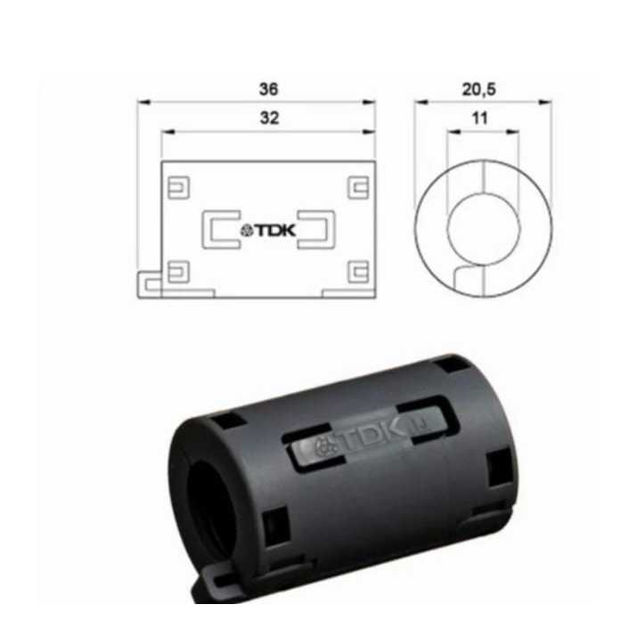 RG7000 ferrite ferit ferrit magnet tdk 11mm kabel injector zcat2035 1130 by PCM LTC GLODOK