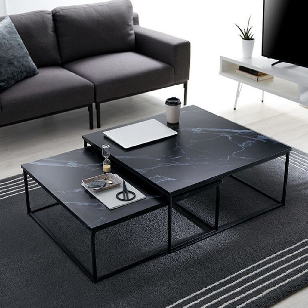 Meja Tamu Kotak Minimalis|Coffee Table|1 Set Table Industrial