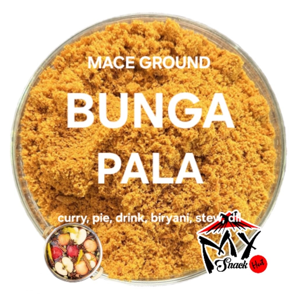

BUNGA PALA BUBUK 25GR DRIED MACE BUMBU SPICE CURRY KARE KARI PIE STEW BIRYANI MINUMAN GROUND POWDER