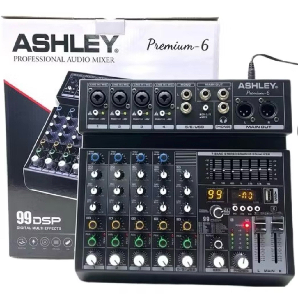 Mixer Audio Ashley Premium 6 Channel Original