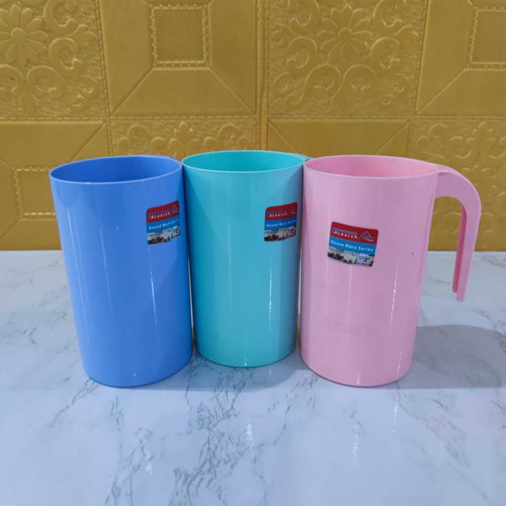 TEBAL BANGET  3 pcs Gelas Plastik / Gelas Es / Gelas Plastik Es / Mug Tebal / Gelas Minum By store f
