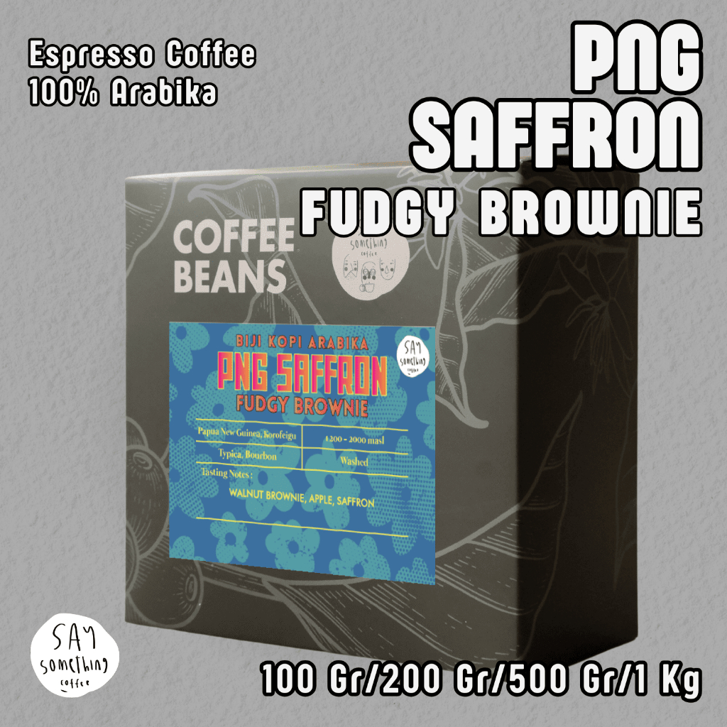 

Say Something Coffee Biji Kopi Arabika PNG Saffron Fudgy Brownie - Espresso