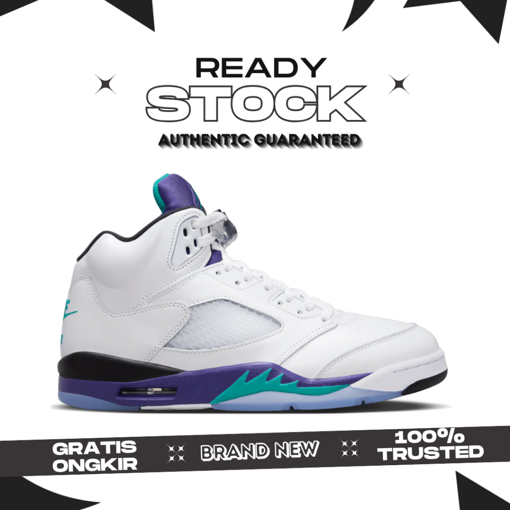 Air Jordan 5 Retro OG White Emerald Grape