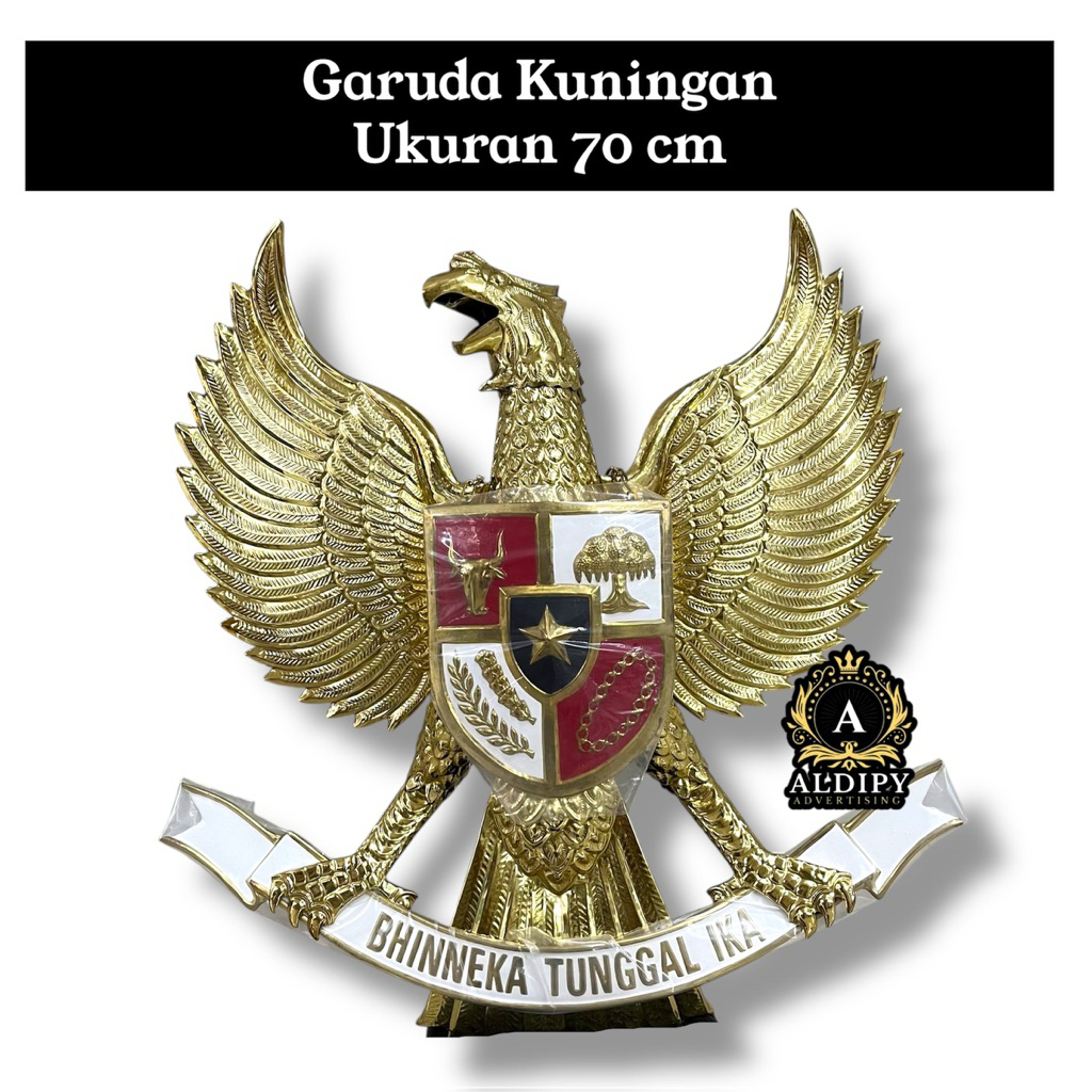 Garuda Pancasila Kuningan Asli 70 cm | Garuda Pancasila Kuningan Dinding 70 cm | Garuda Kuningan Uku