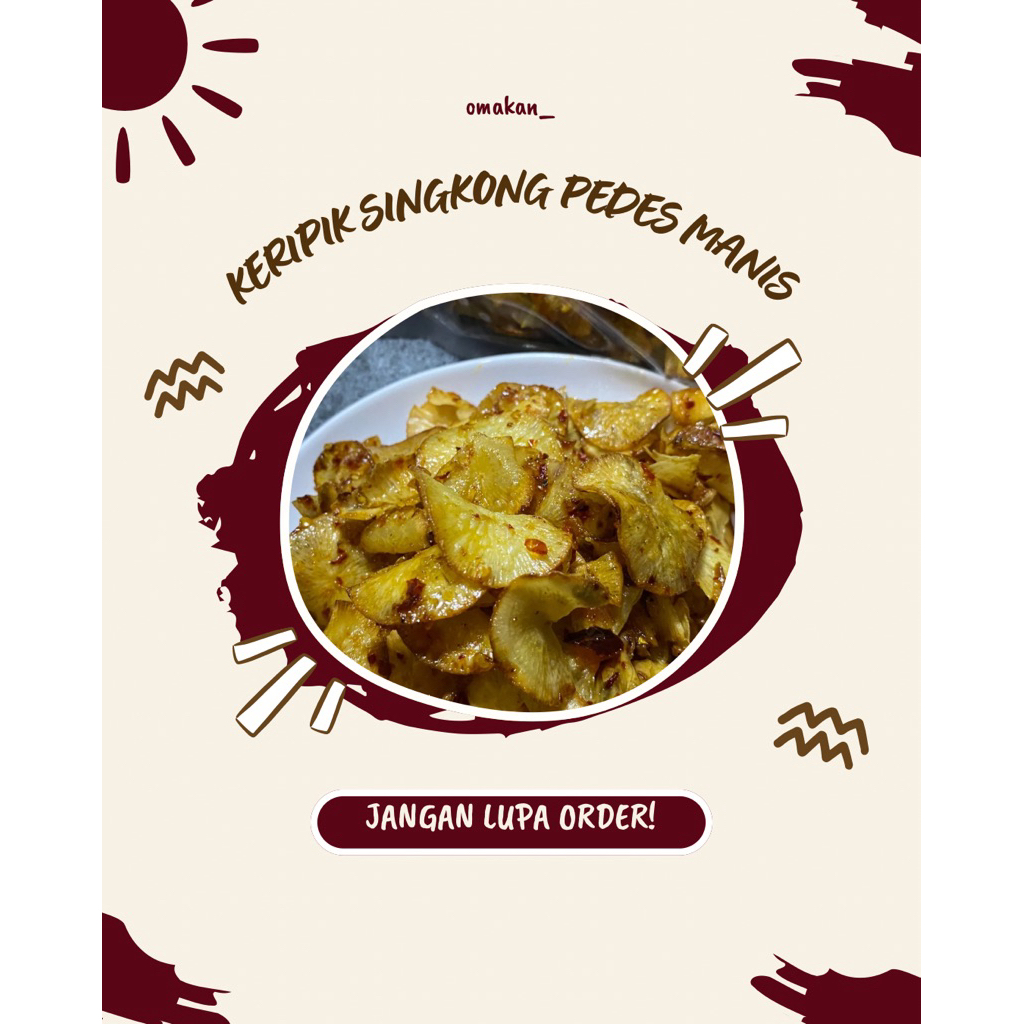

Kripik Singkong Pedes Manis Renyah | Cemilan Pedas | Kripik