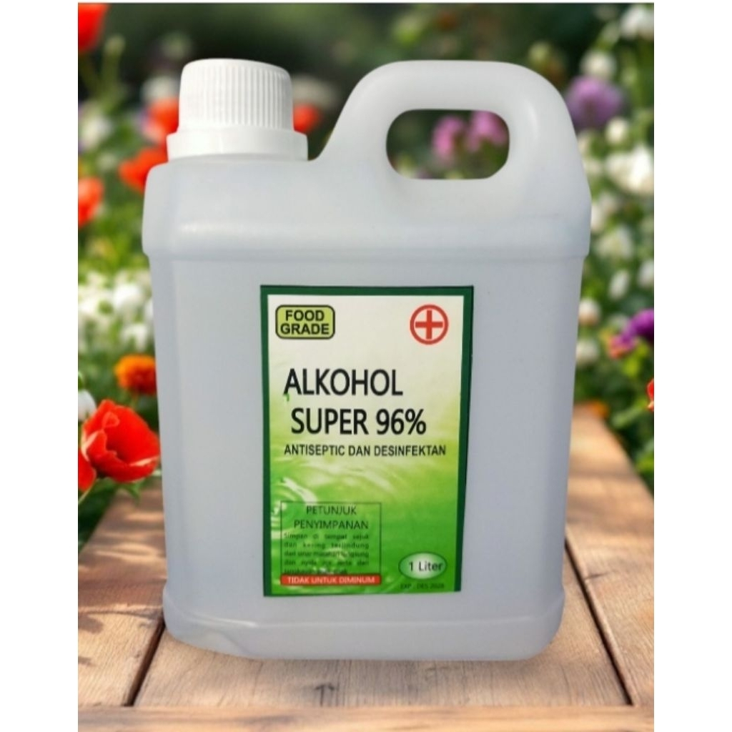 ALKOHOL SUPER 96% FOOD GRADE (1LITER) PELARUT PARFUM TERBAIK & ANTISEPTIK