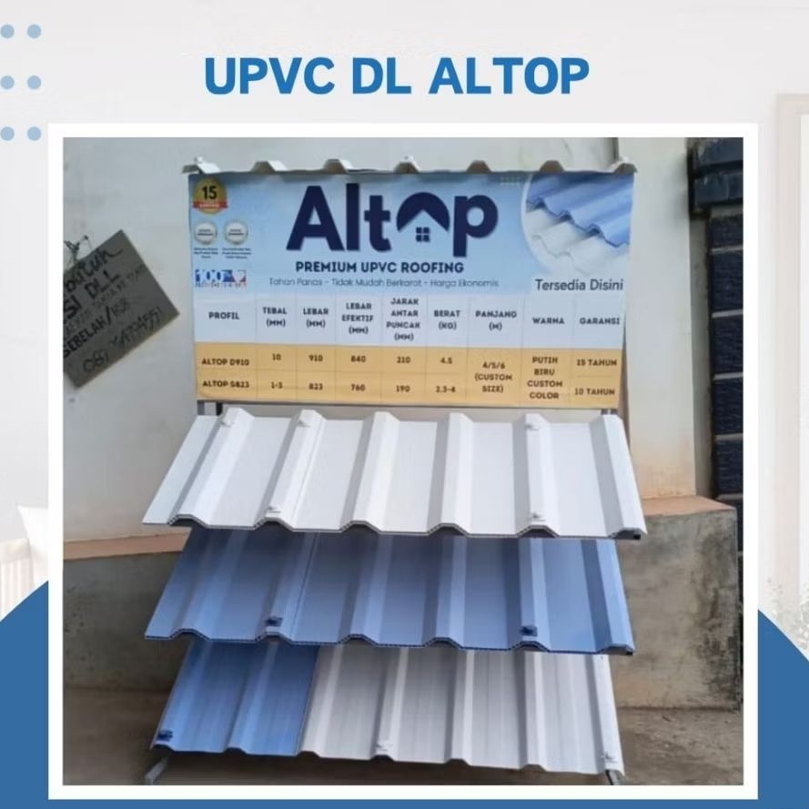Atap UPVC ALTOP double layer D910