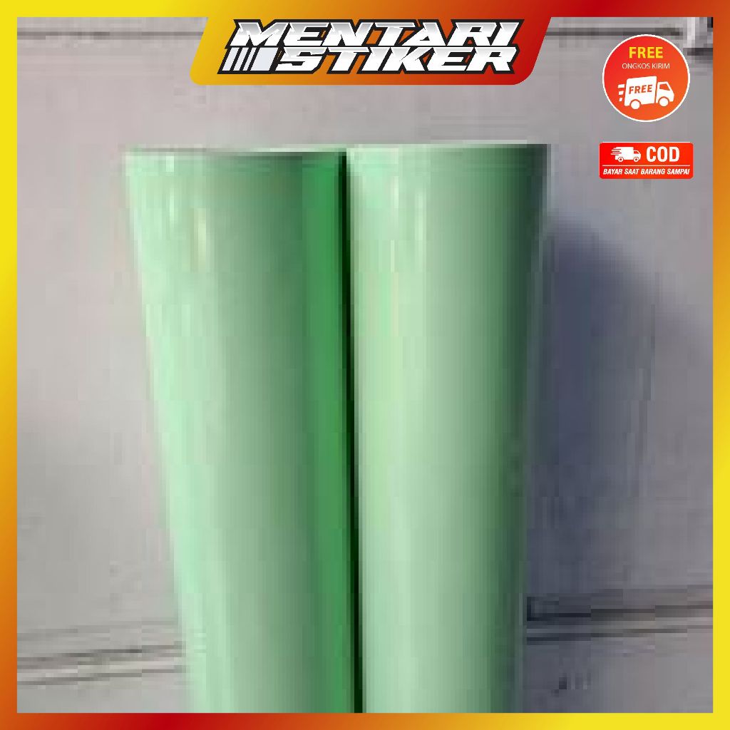 Stiker Skotlet Hijau Pastel Scotlite Motor Warna Hijau Sage Hijau Muda Glossy