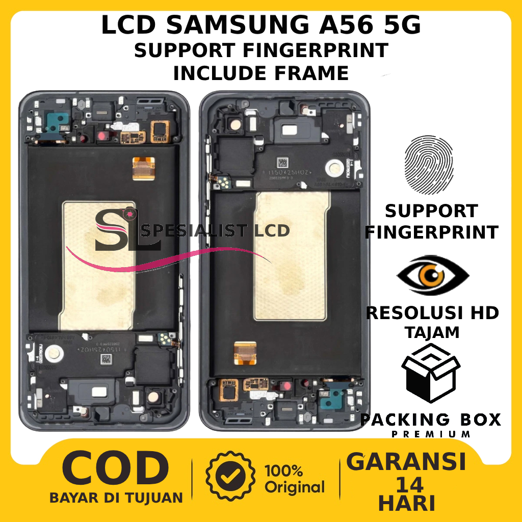 Naysila Naymila Lcd Touchscreen Samsung A56 Ori Support Fingerprint Include Frame Garansi