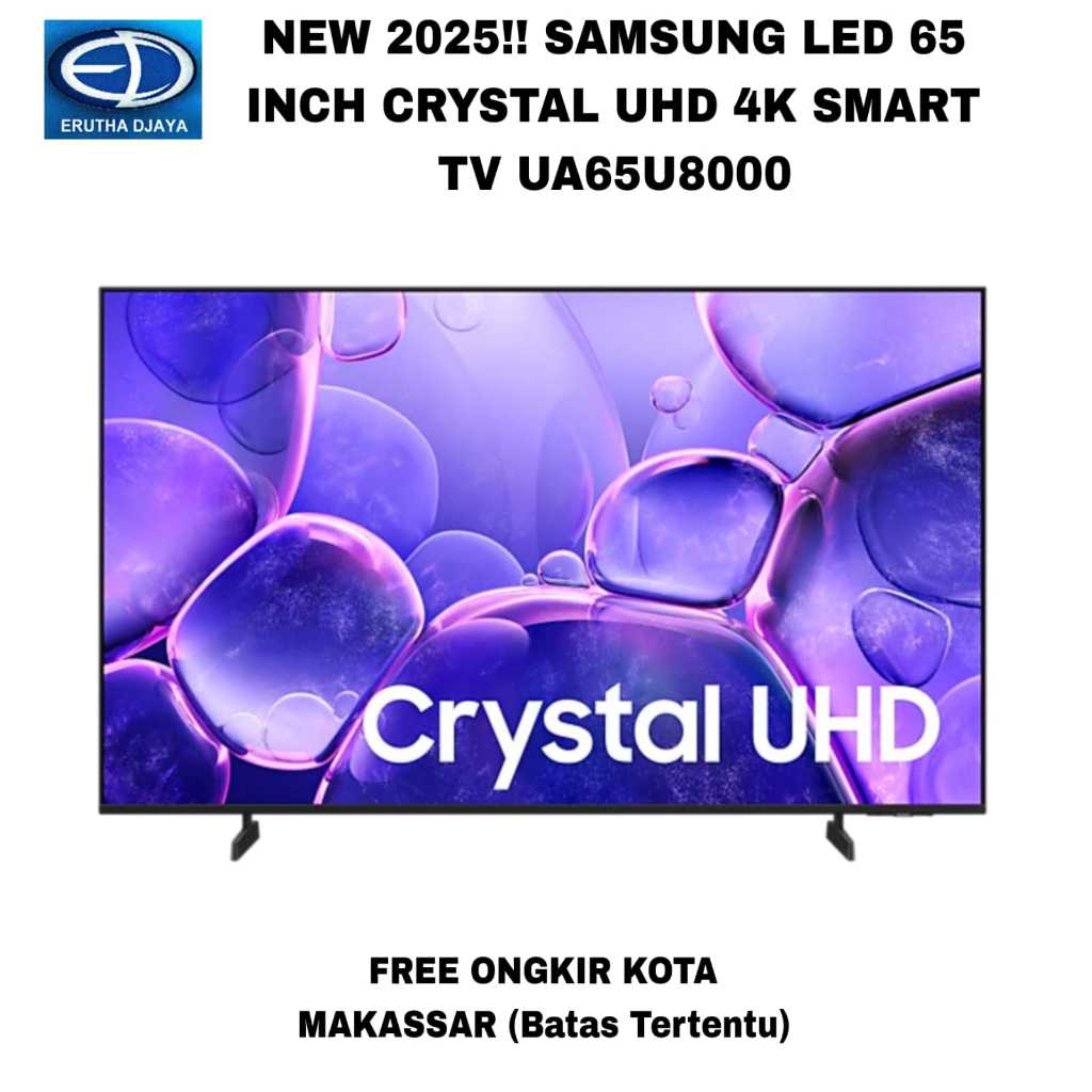 SAMSUNG LED 65 INCH CRYSTAL UHD 4K SMART TV 65U8000
