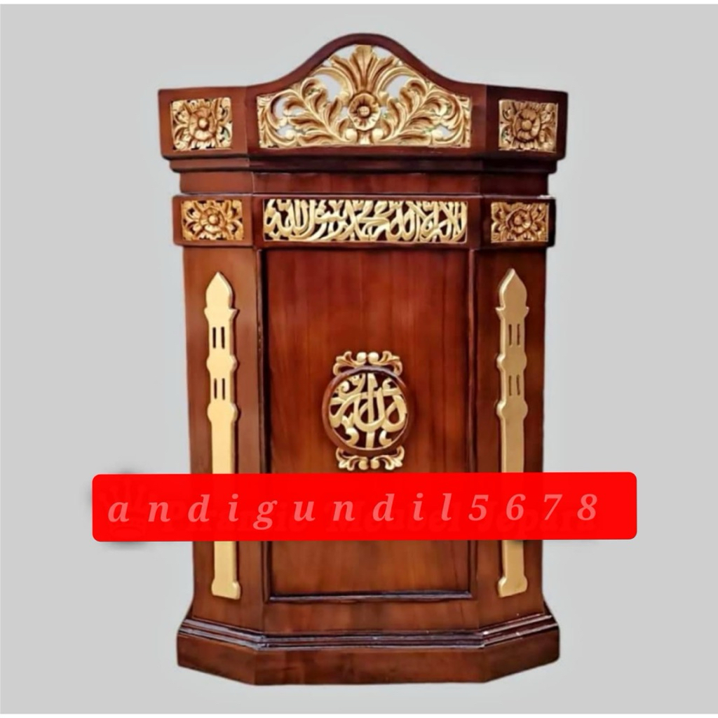 Mimbar Masjid Ukiran Jepara GRATIS REQUEST NAMA Mimbar Podium Minimalis Full Kayu Jati Mimbar Masjid