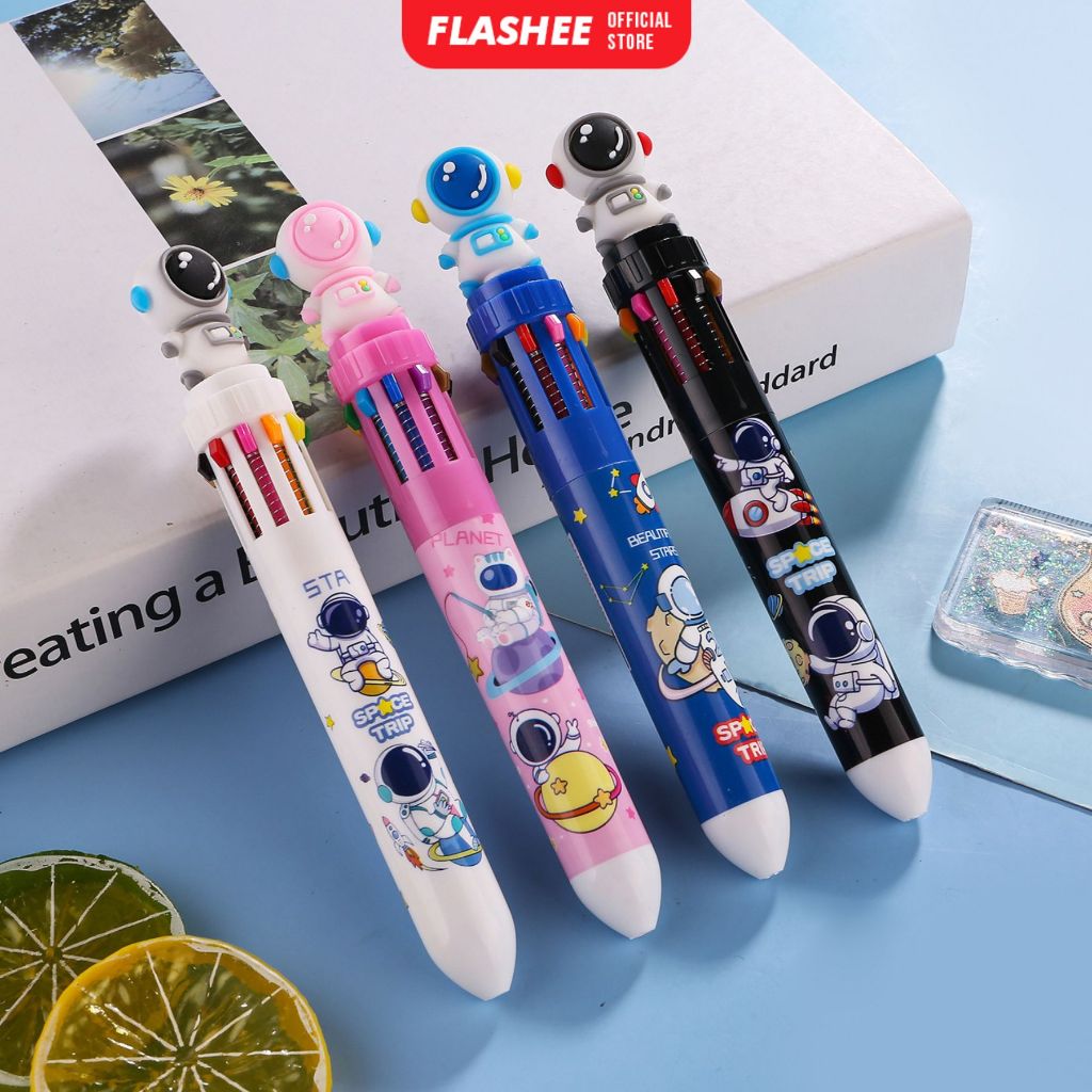 

Flashee Bulpen 10 Warna Bermotif Lucu Pulpen Mekanik Karakter Multicolor Pulpen Anak