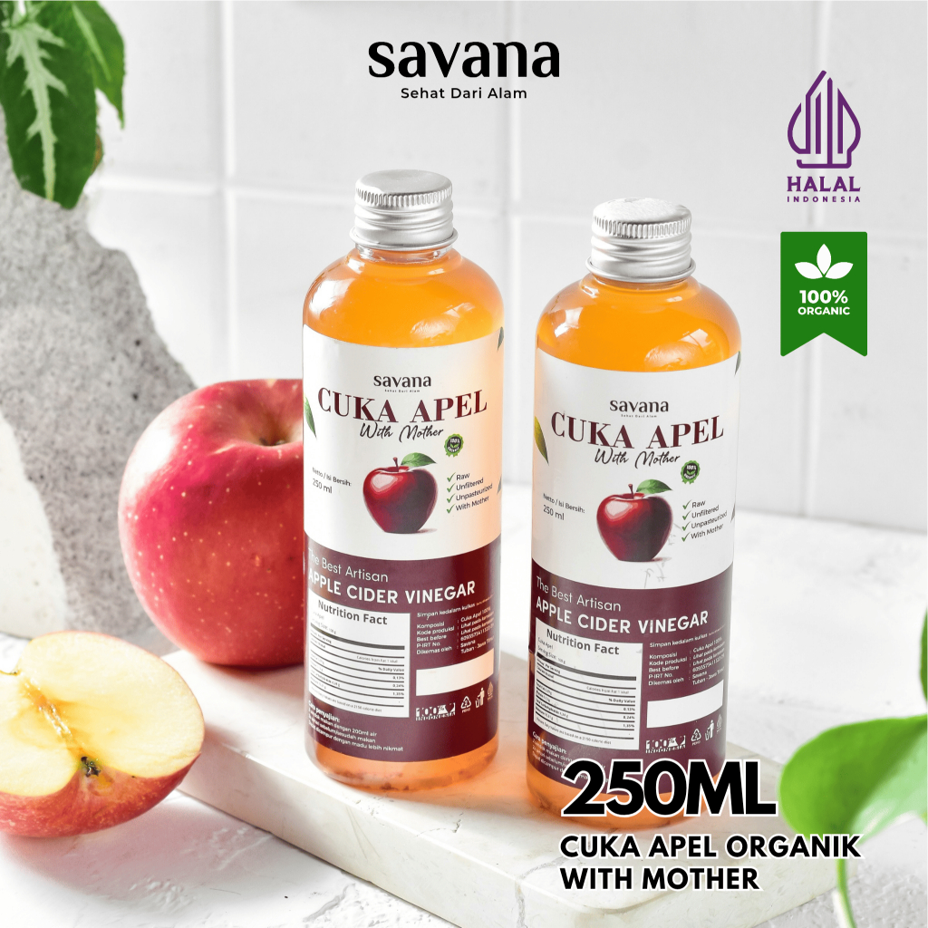 

Cuka Apel Organik With Mother Savana