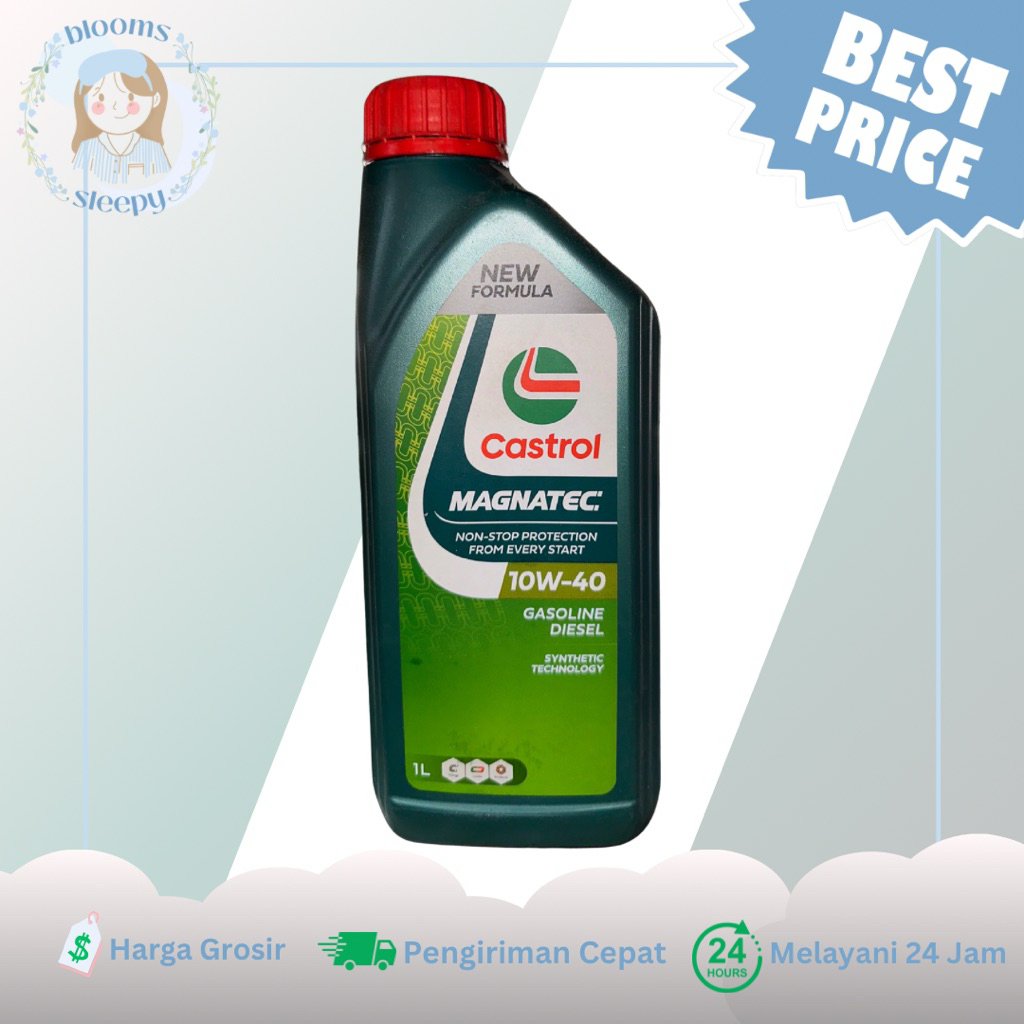 ORIGINAL ASLI CASTROL 1 Liter Oli Castrol Magnatec 10W-40 1L 10W40