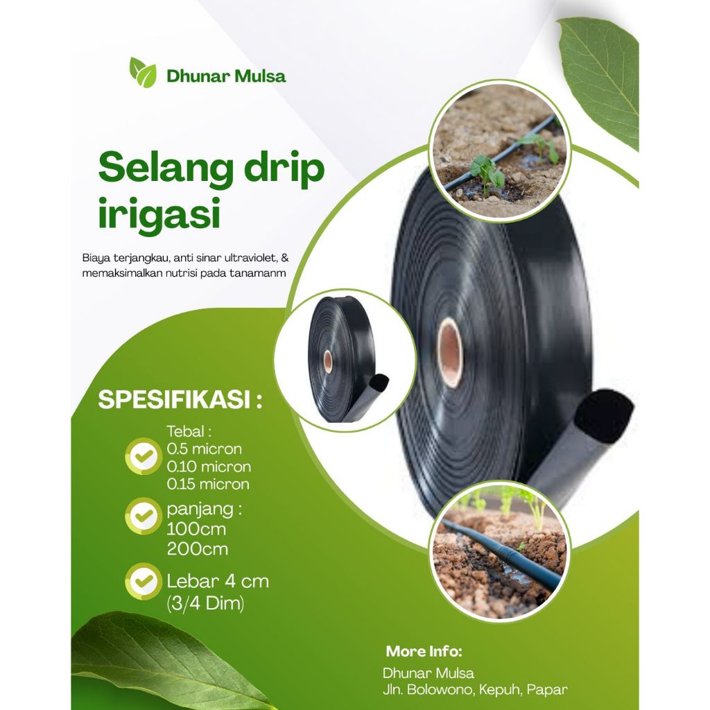 Selang Drip Irigasi Pertanian MURAHH