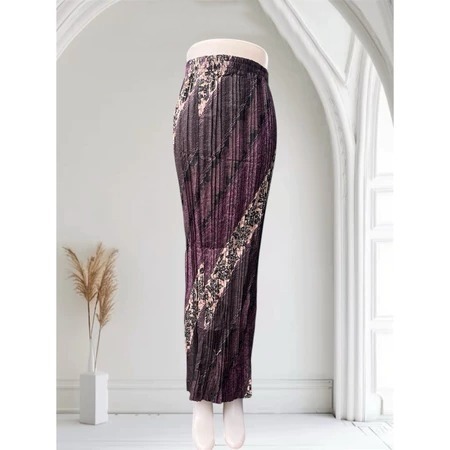 Rok Plisket Bawahan Kebaya Aneka Pilihan Motif ( SELENDANG UNGU ) | Rok Plisket/Rok Plisket Wanita/R