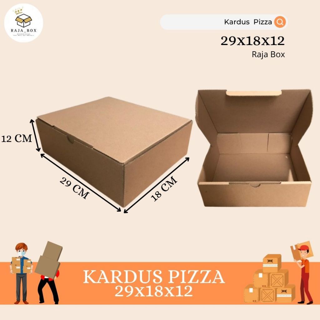 

Kardus Pizza 29x18x12 Kemasan Pizza Die Cut