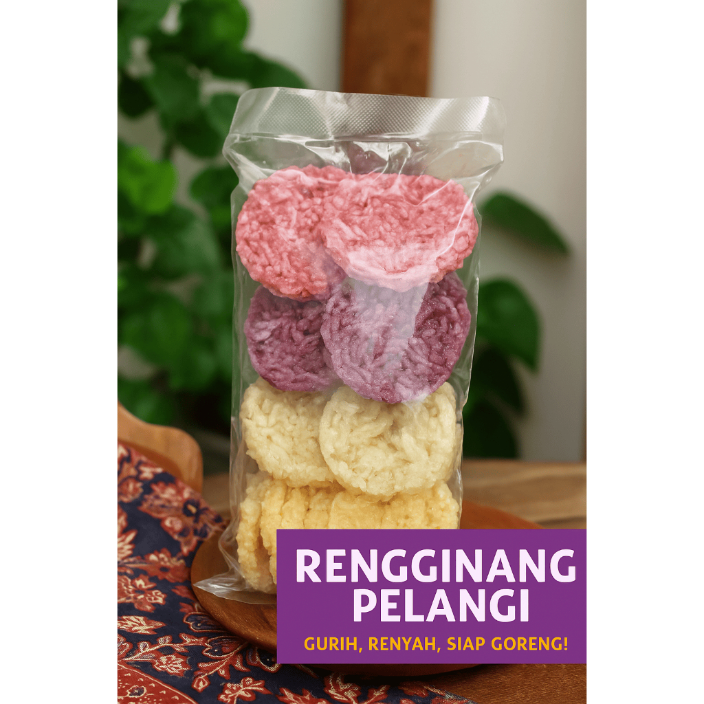 

Rengginang Warna-Warni Renyah 250gr | Cemilan Tradisional Gurih Tanpa Pengawet