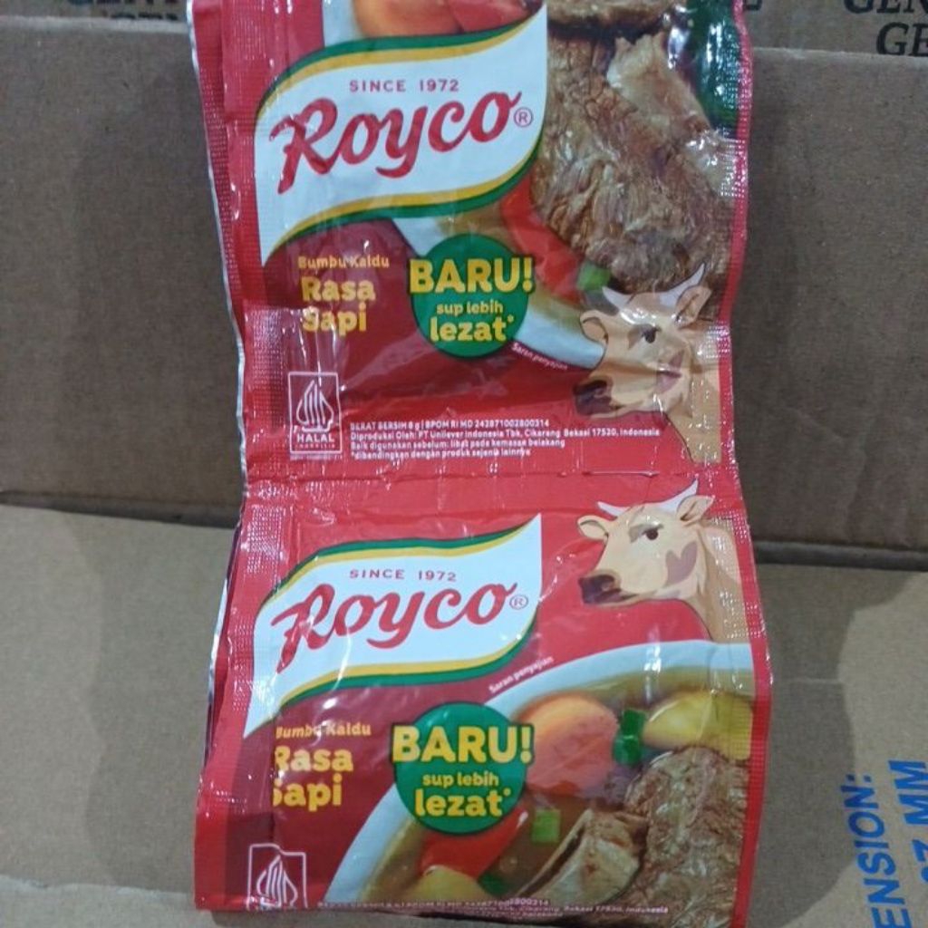 

royco bumbu kaldu rasa sapi 1 renteng isi 12pcs