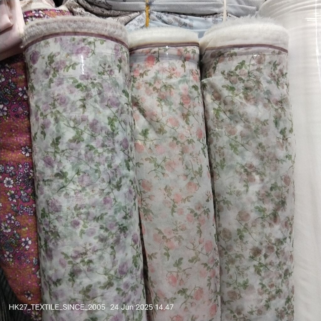 HARGA/0,5 M | KAIN ORGANZA MOTIF BUNGA | BAHAN ORGANZA PRINT MOTIF / KAIN ORGANZA PRINTING PREMIUM