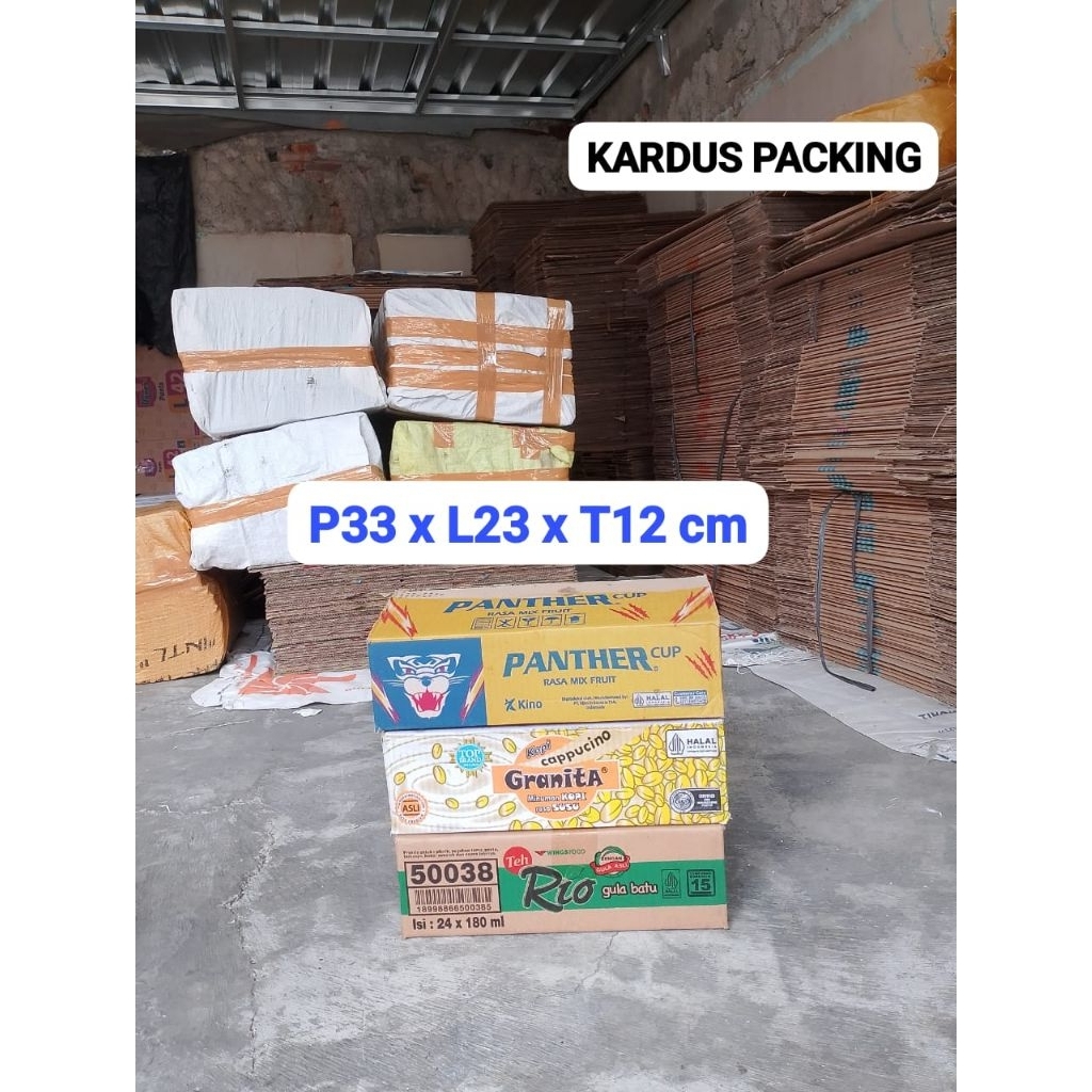 

kardus bekas minuman gelas uk 33x23x12cm