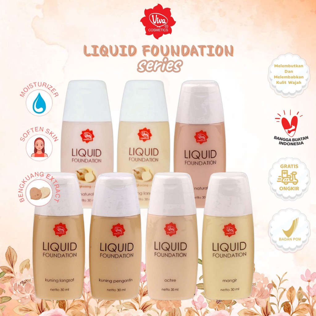 Viva Liquid Foundation 30mL | Viva Liquid Foundation With Bengkuang Ekstrak