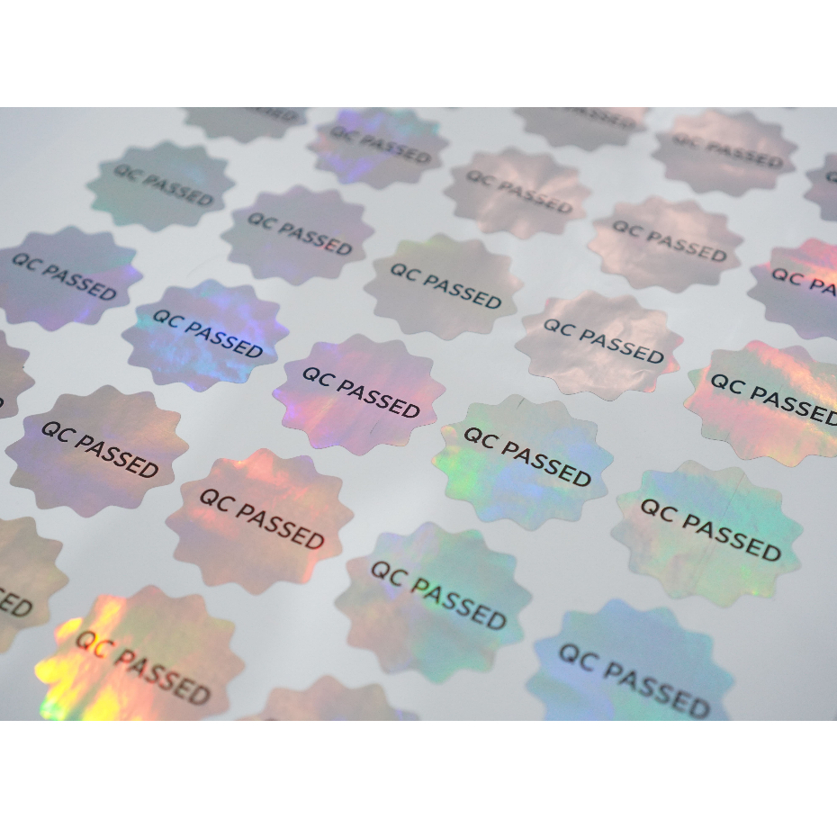 Sticker Hologram A3+ Cutting Kisscut / Sticker QC Passed / Sticker Hologram Termurah / Sticker Holog