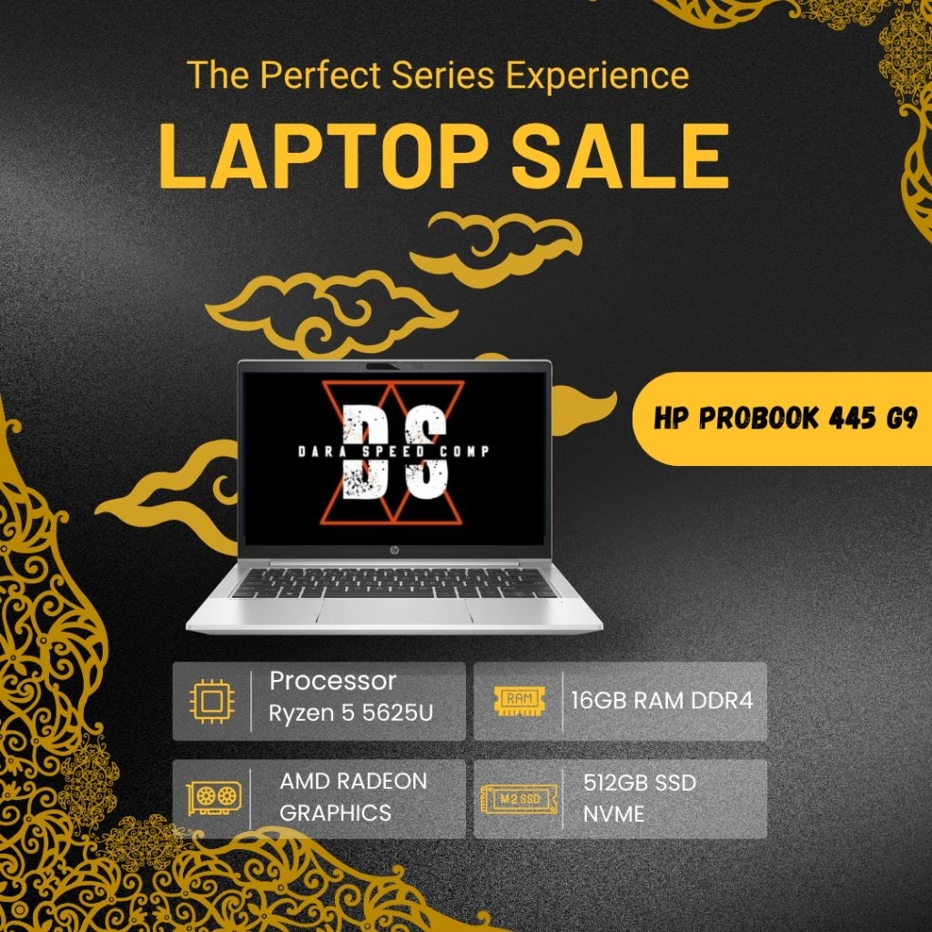 HP PROBOOK 445 G9 AMD RYZEN 5 PRO 5625U / 16GB RAM / 512GB SSD / FHD IPS / RADEON VEGA / BACKLITE