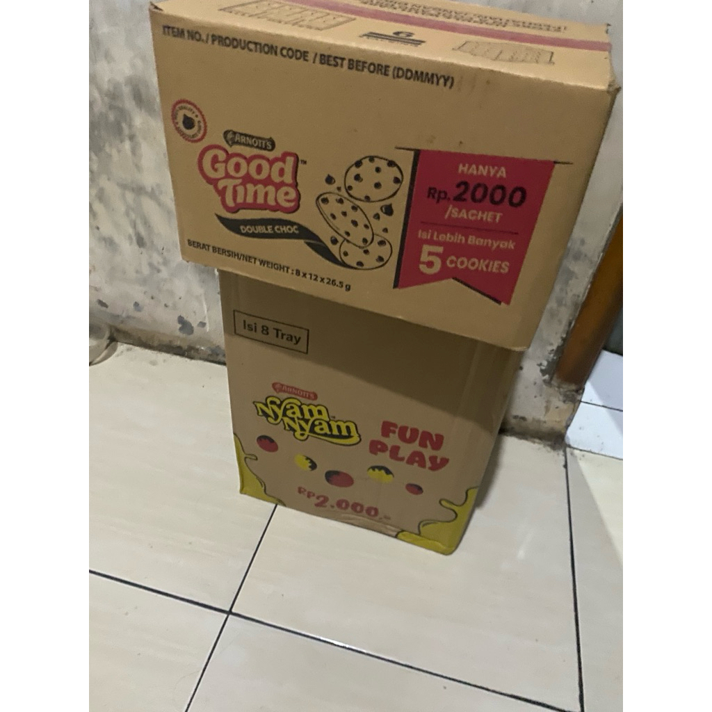 

Biskuit goodtime sachet 2rb, nyam2 fun play sachet 2rb